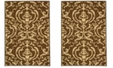 Safavieh Courtyard Chocolate and Natural 7'10" x 7'10" Square Area Rug